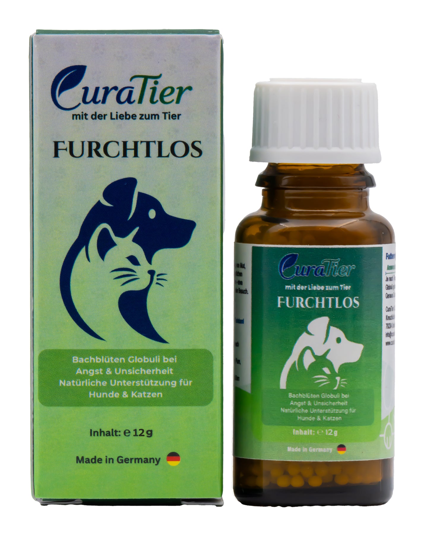 CuraTier Furchtlos – Bachblüten Globuli bei Angst & Unsicherheit