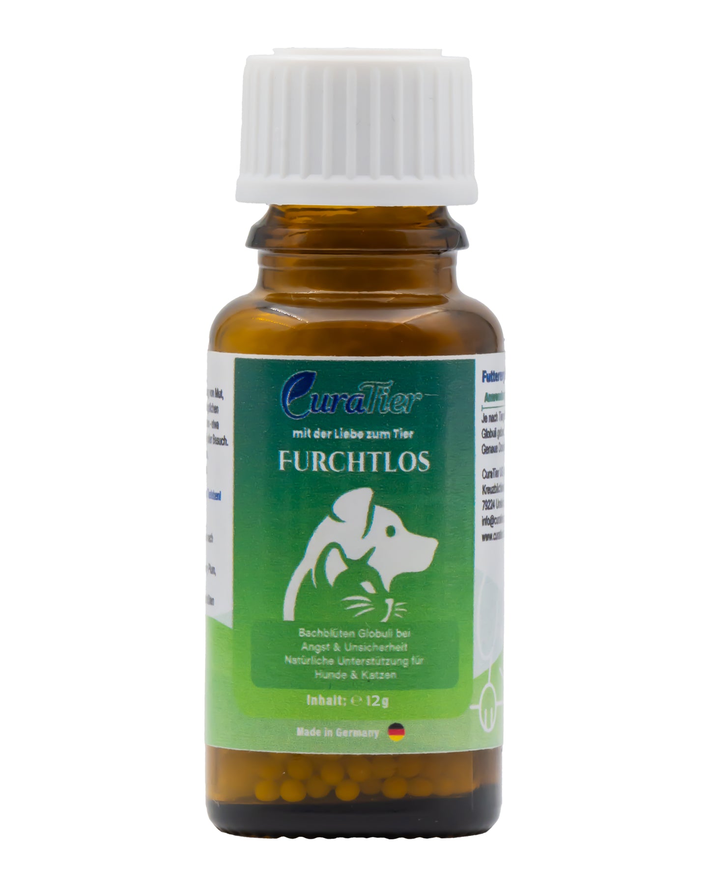 CuraTier Furchtlos – Bachblüten Globuli bei Angst & Unsicherheit