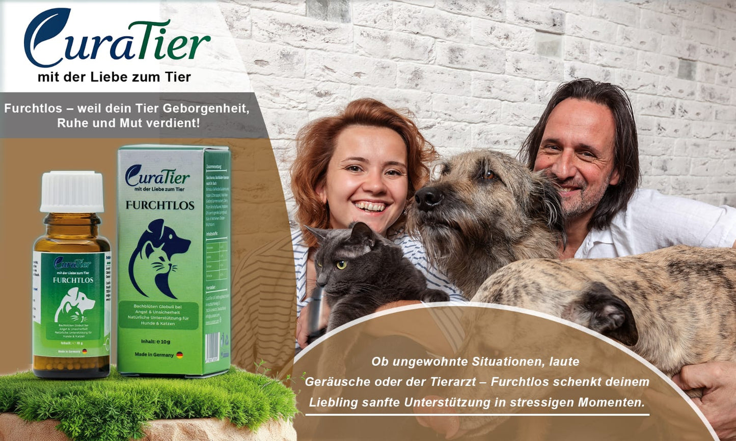 CuraTier Furchtlos – Bachblüten Globuli bei Angst & Unsicherheit