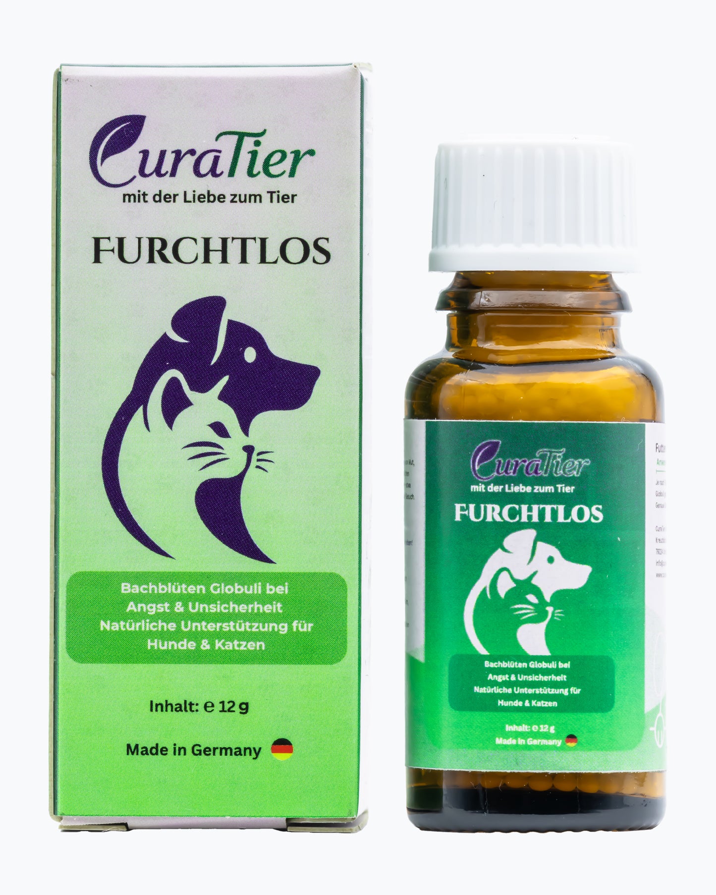 CuraTier Furchtlos – Bachblüten Globuli bei Angst & Unsicherheit