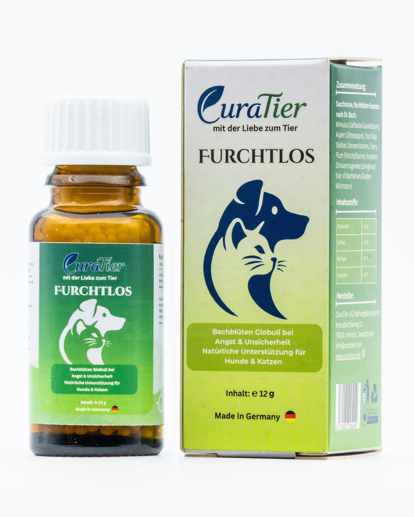 CuraTier Furchtlos – Bachblüten Globuli bei Angst & Unsicherheit