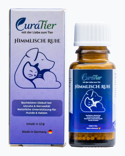 CuraTier Himmlische Ruhe – Bachblüten Globuli bei Unruhe, Hyperaktivität & Reisen