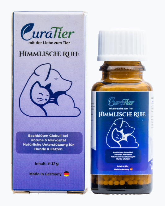 CuraTier Himmlische Ruhe – Bachblüten Globuli bei Unruhe, Hyperaktivität & Reisen